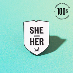 BrewDog x MindOut Pronoun Badge (She / Her)