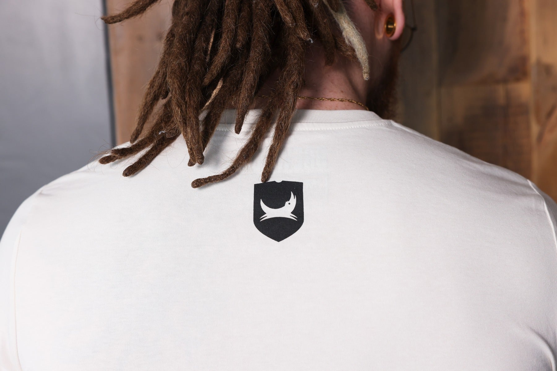White Punk Sticker T-Shirt-XL