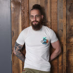 White Punk Sticker T-Shirt-XL